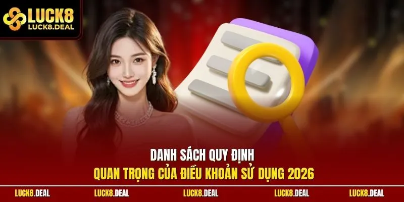 Danh sách quy định quan trọng của điều khoản sử dụng 2026